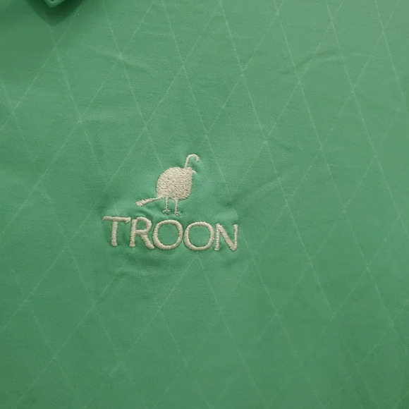 NikeGolf Dri-Fit Women's Troon AZ Turquoise Center Swoosh Snap Button Polo Sz M - Picture 2 of 6